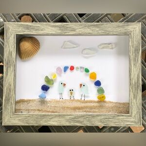 Somewhere Under the Rainbow! Handmade Sea Glass Art